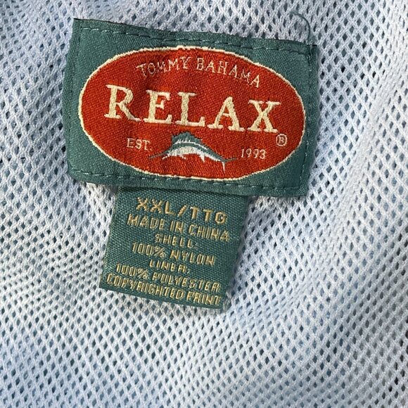 Tommy Bahama Relax Swim Trunks Botanical Blue Gold Size XXL (READ) - Picture 4 of 9